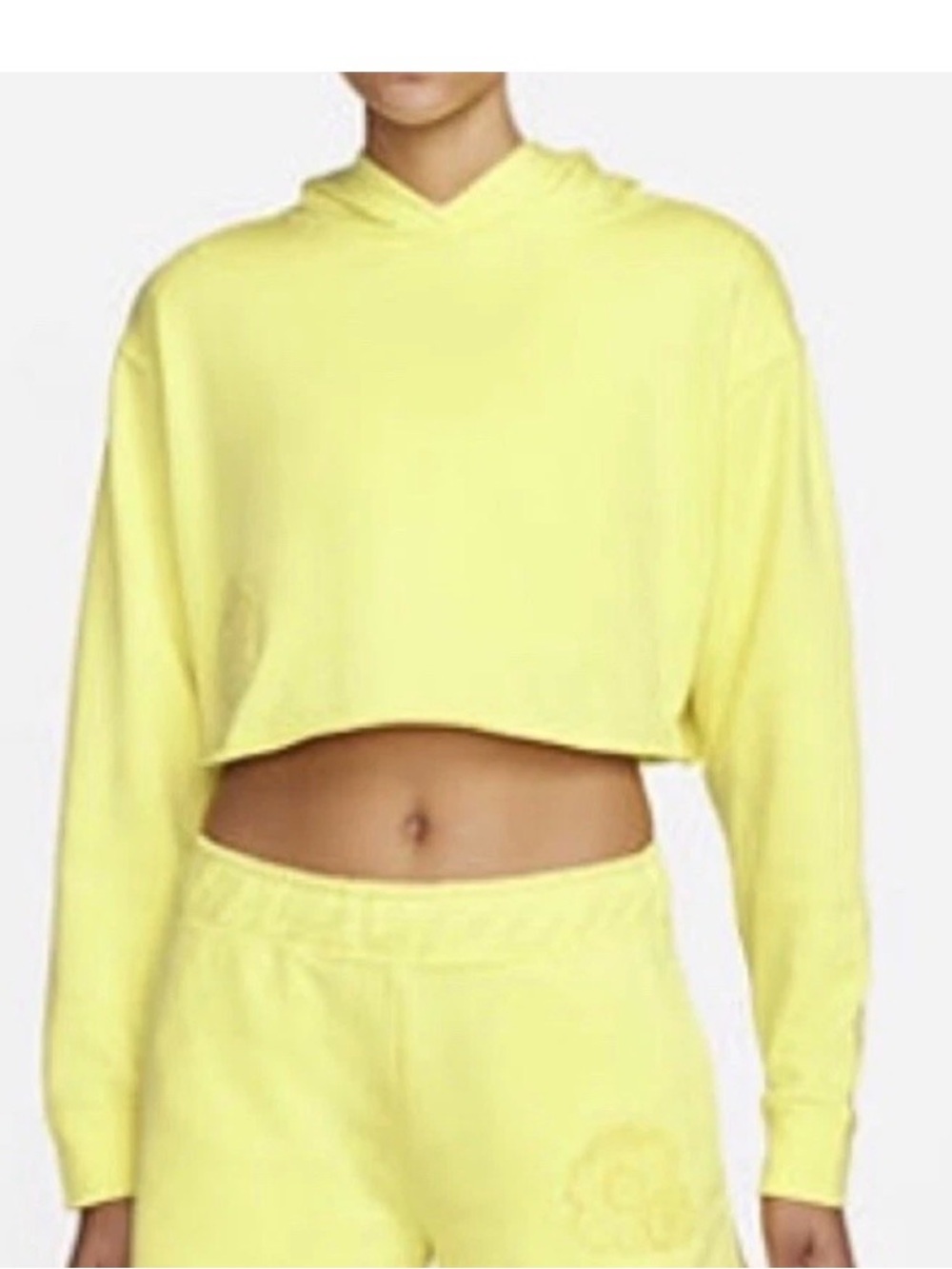 Nike Sportswear Mama Cropped Hoodie| Light Zitron| SMALL